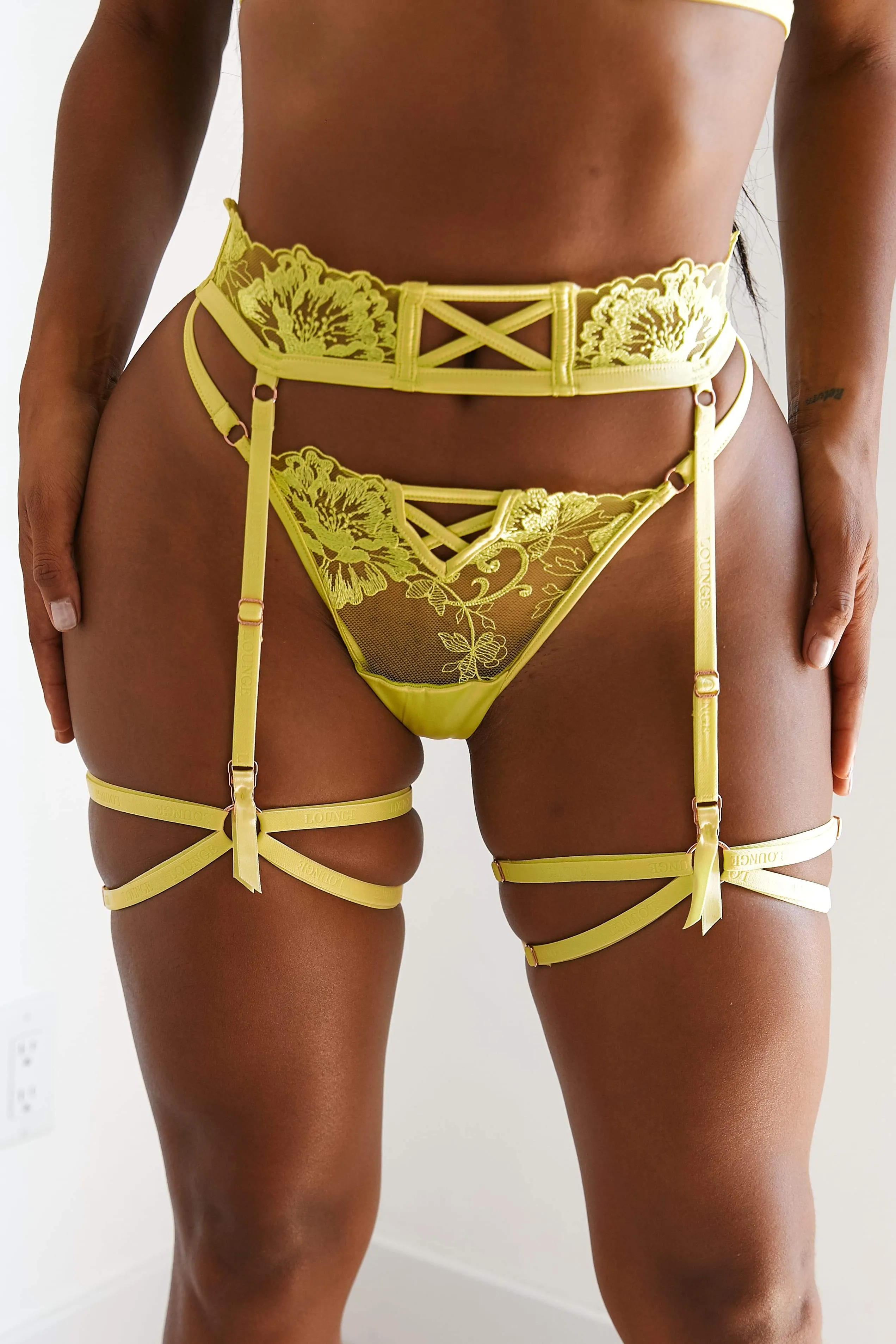 Ariella Yellow Lace Intimates Set