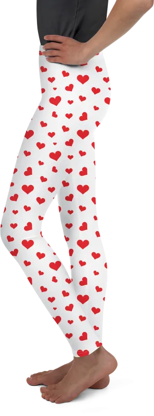 Red Hearts Youth Leggings
