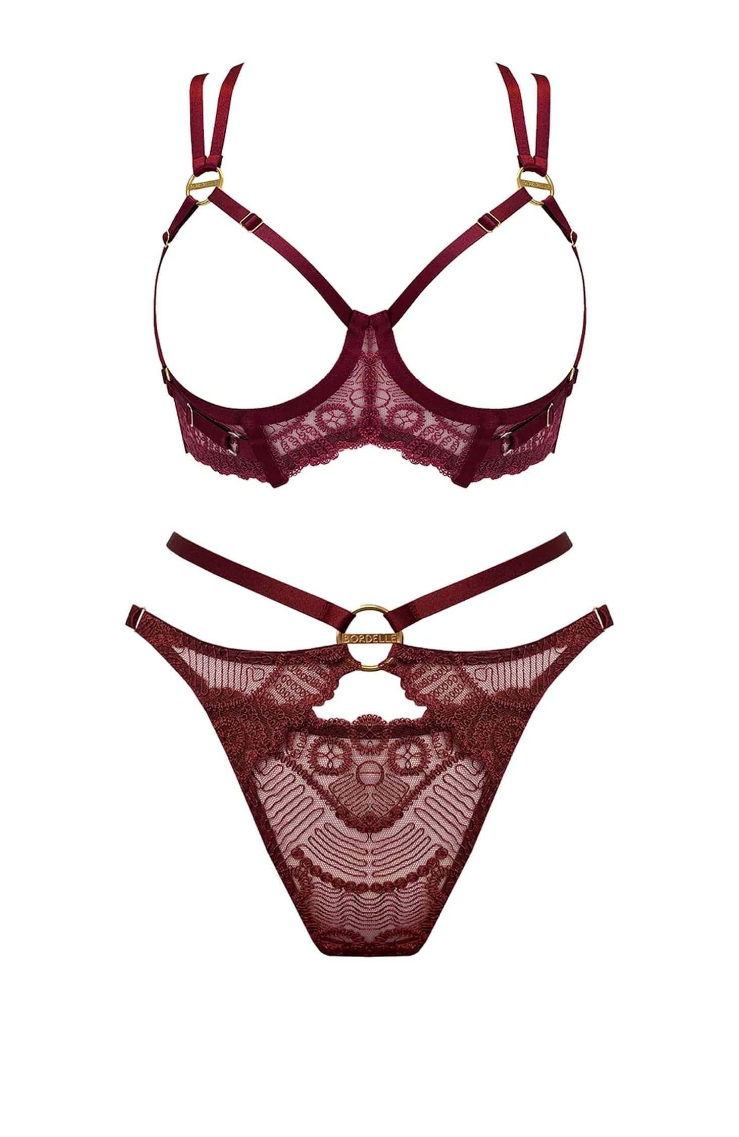 Tierra Ouvert Wire Bra and Open Back Brief Set
